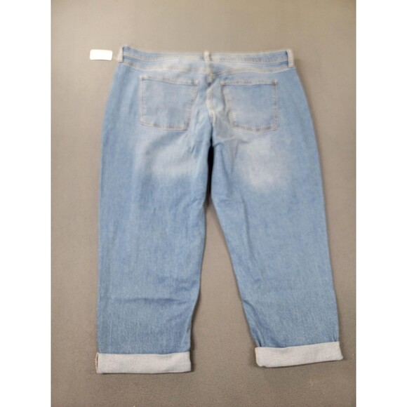 Old Navy Jeans Womens 20 Short Light Wash Mid-Rise Wow Boyfriend Stretch Plus - Picture 12 of 13